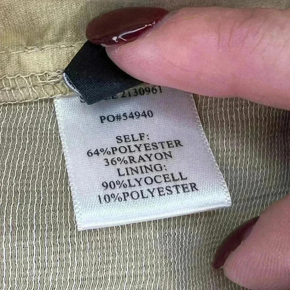 LUMINARY Gold Sparkle Pleated Top With Flutter Sleeves Size XS - Picture 10 of 10